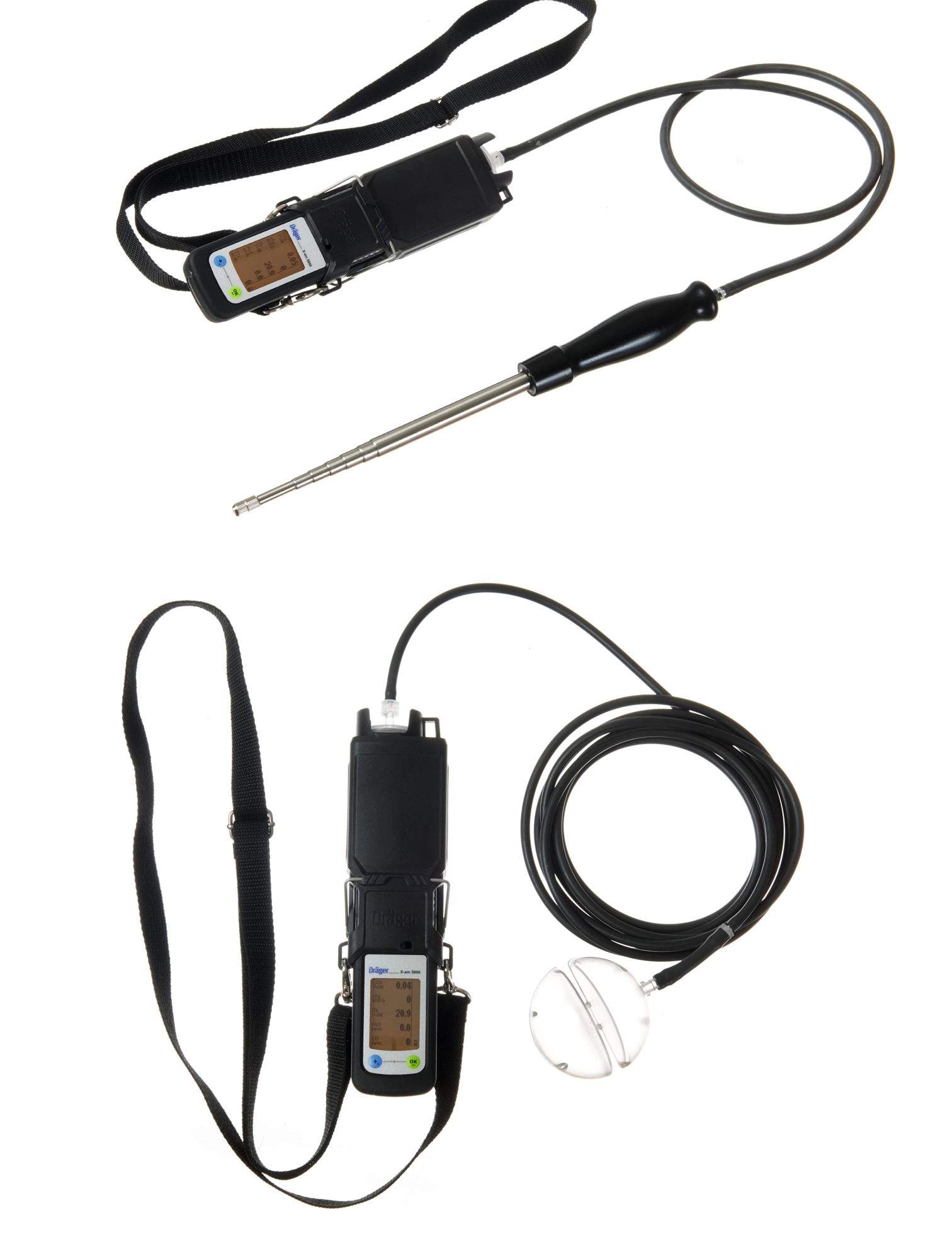 Dräger X-am mit Pumpe, Schlauch und Teleskopsonde